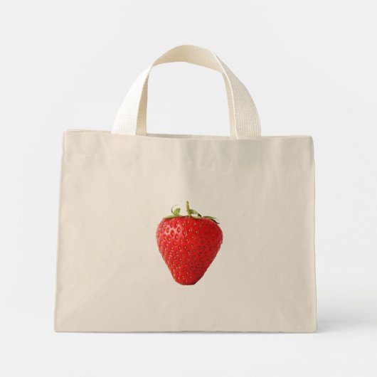 Één Rode Aardbei tcnm Mini Tote Bag (Achterkant)