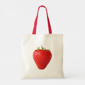 Een rode aardbeienbeet tote bag (Achterkant)