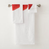 Eén rode aardbeienbtcna bad handdoek (Insitu)