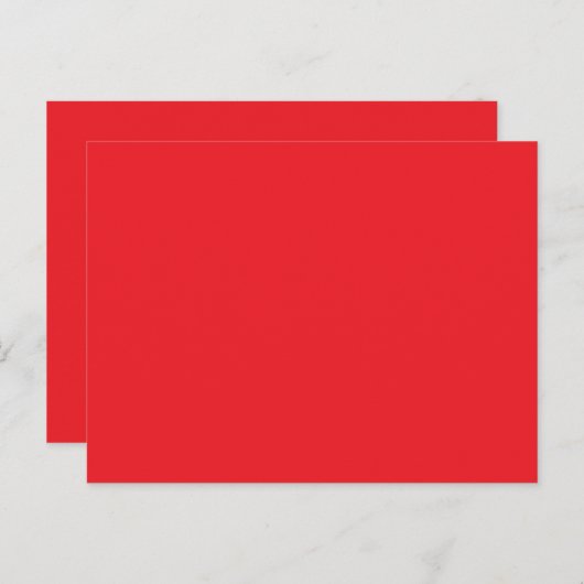 Een rode achtergrond met een witte rand briefkaart (Voorkant / Achterkant)