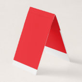 Een rode achtergrond met een witte rand visitekaartje (Voorkant)