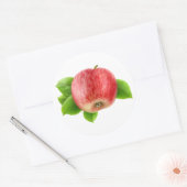 Eén rode appel ronde sticker (Envelop)