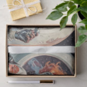 Een rode astronaute vrouw op weg naar de maan in d tissuepapier (Geschenk)