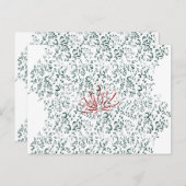 Een rode bloem op een zwarte achtergrond briefkaart (Voorkant / Achterkant)