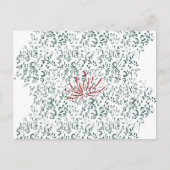 Een rode bloem op een zwarte achtergrond briefkaart (Voorkant)