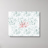 Een rode bloem op een zwarte achtergrond canvas afdruk (Voorkant)