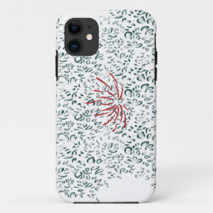Een rode bloem op een zwarte achtergrond Case-Mate iPhone case