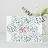 Een rode bloem op een zwarte achtergrond feestdagenkaart (Staand voorkant)