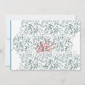 Een rode bloem op een zwarte achtergrond feestdagenkaart (Achterkant)