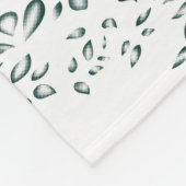 Een rode bloem op een zwarte achtergrond fleece deken (Hoek)