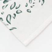 Een rode bloem op een zwarte achtergrond fleece deken (Hoek)