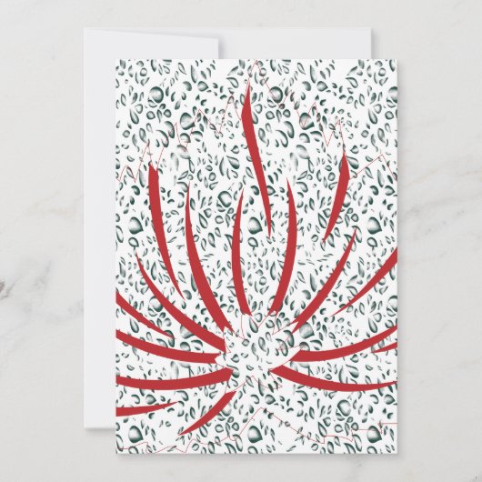 Een rode bloem op een zwarte achtergrond kaart (Voorkant)