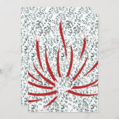 Een rode bloem op een zwarte achtergrond kaart (Voorkant / Achterkant)