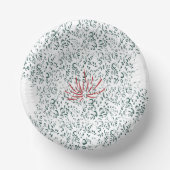 Een rode bloem op een zwarte achtergrond papieren kommen (Voorkant)