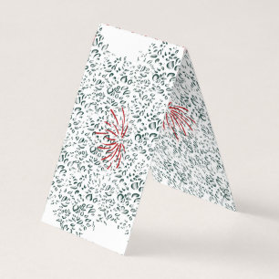 Een rode bloem op een zwarte achtergrond visitekaartje