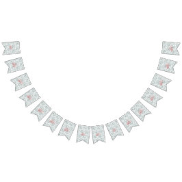 Een rode bloem op een zwarte achtergrond vlaggetjes