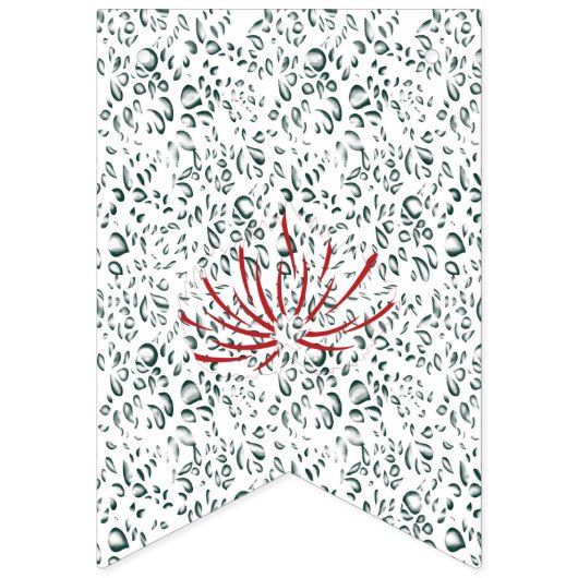 Een rode bloem op een zwarte achtergrond vlaggetjes (Tweede vlag)