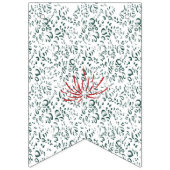 Een rode bloem op een zwarte achtergrond vlaggetjes (Eerste vlag)