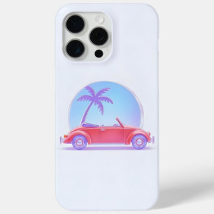 Een  rode cabriolet geparkeerd op een zonnige iPhone 15 pro max hoesje