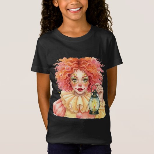 Een rode clown met een lantaarn t-shirt (Voorkant)
