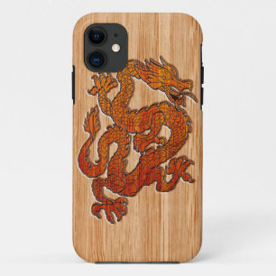 Een rode draak op Bamboe als Case-Mate iPhone Case
