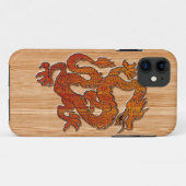 Een rode draak op Bamboe als Case-Mate iPhone Case (Achterkant (horizontaal))