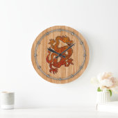 Een rode draak op Bamboe als Grote Klok (Huis)