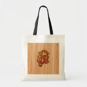 Een rode draak op Bamboe als Tote Bag (Voorkant)