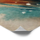 Een rode eekhoorn eet een noot poster (Hoek)