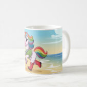 Een rode eenhoorn koffiemok (Voorkant rechts)