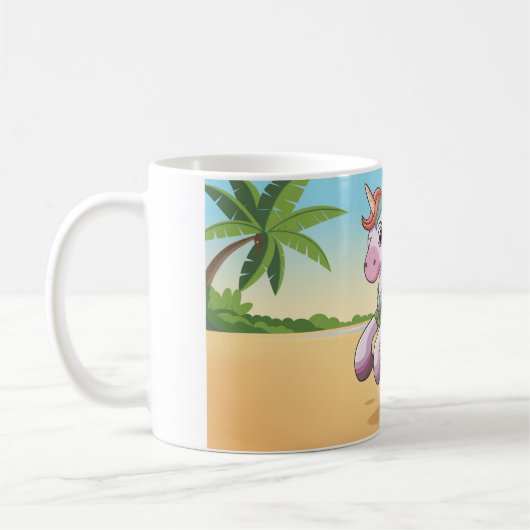 Een rode eenhoorn koffiemok (Links)