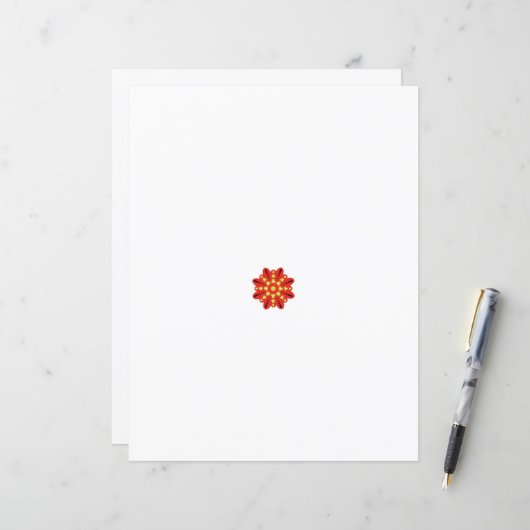 Een rode en gele bloem met zwarte stippen (Voorkant / Achterkant in situ)