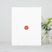 Een rode en gele bloem met zwarte stippen (Staand voorkant)