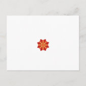 Een rode en gele bloem met zwarte stippen briefkaart (Voorkant)
