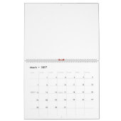 Een rode en gele bloem met zwarte stippen kalender (Mar 2027)