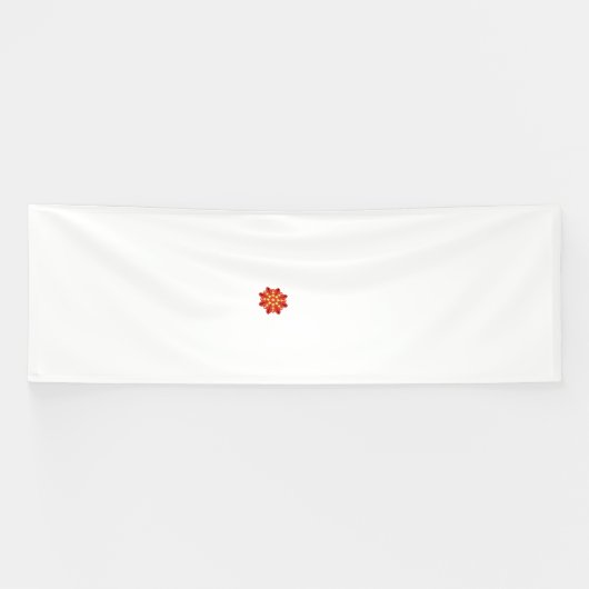 Een rode en gele bloem met zwarte stippen spandoek (Horizontaal)