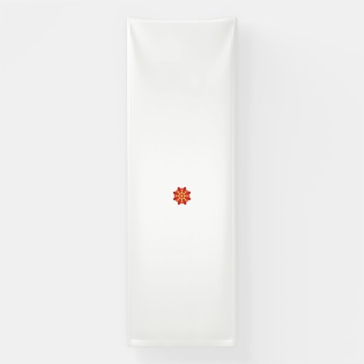 Een rode en gele bloem met zwarte stippen spandoek (Verticaal)