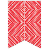 Een rode en witte achtergrond met een diamantpatro vlaggetjes (Tweede vlag)