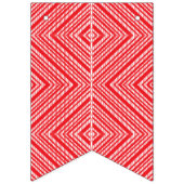 Een rode en witte achtergrond met een diamantpatro vlaggetjes (Eerste vlag)