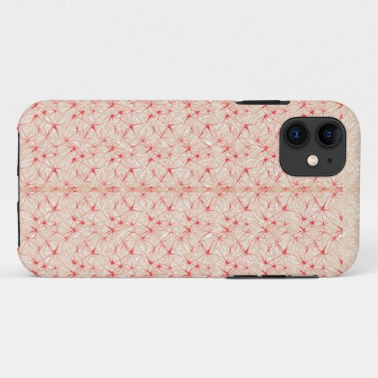 Een rode en witte achtergrond met een patroon Case-Mate iPhone case (Achterkant (horizontaal))