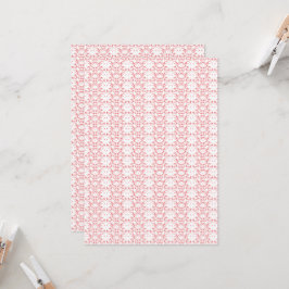 een rode en witte achtergrond met een patroon kaart