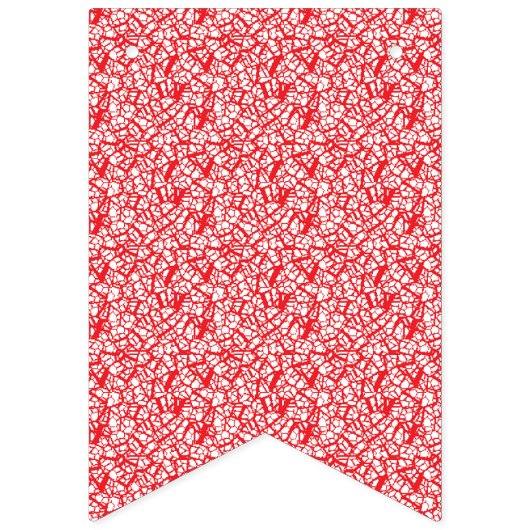 een rode en witte achtergrond met een patroon vlaggetjes (Tweede vlag)