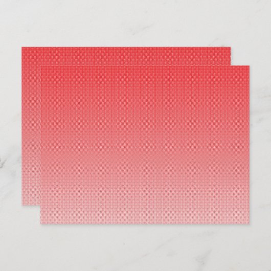 Een rode en witte achtergrond met kleine vierkantj briefkaart (Voorkant / Achterkant)