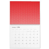 Een rode en witte achtergrond met kleine vierkantj kalender (Jan 2026)