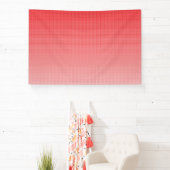 Een rode en witte achtergrond met kleine vierkantj spandoek (Insitu)