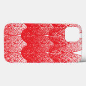 Een rode en witte achtergrond met veel stippen Case-Mate iPhone case (Achterkant (horizontaal))