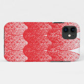 Een rode en witte achtergrond met veel stippen Case-Mate iPhone case (Achterkant (horizontaal))