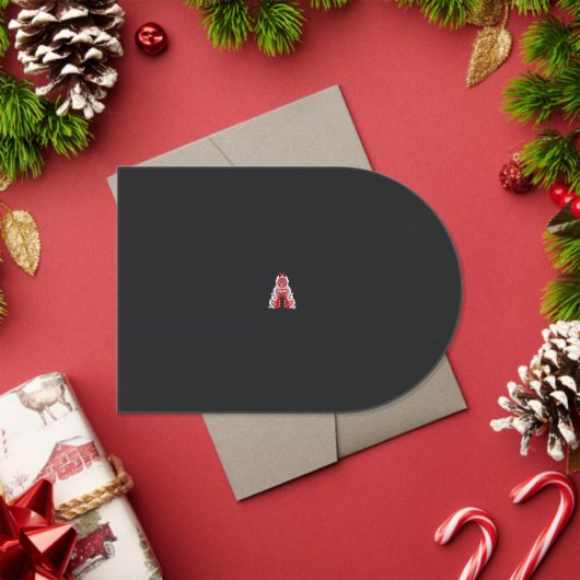 Een rode en witte kerstboom met rode bloemen acryl uitnodigingen (Insity (Feestdagen))