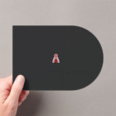 Een rode en witte kerstboom met rode bloemen acryl uitnodigingen (Insitu (Draagbaar))