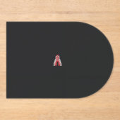 Een rode en witte kerstboom met rode bloemen acryl uitnodigingen (Voorkant)